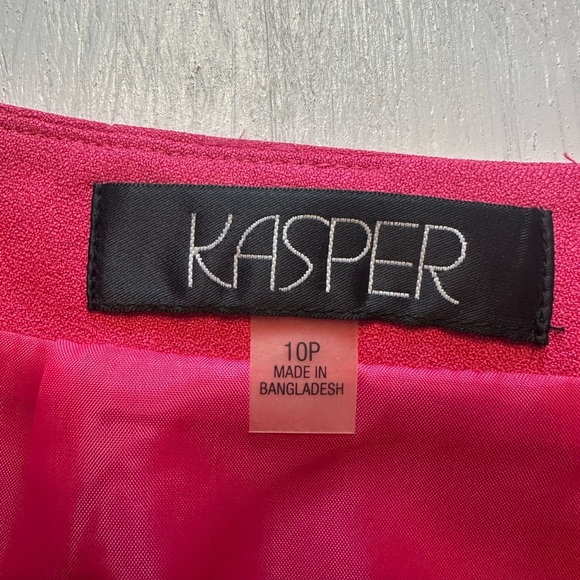 Kasper Women’s Pencil Skirt Hot Pink  Size 10P Petite Lined Career Office Wear - Picture 5 of 8
